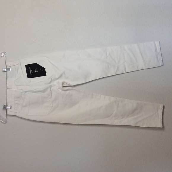 New(Flawed) Anine Bing Sonya High Rise Ankle Slim White Jeans Size 25 - Picture 10 of 10